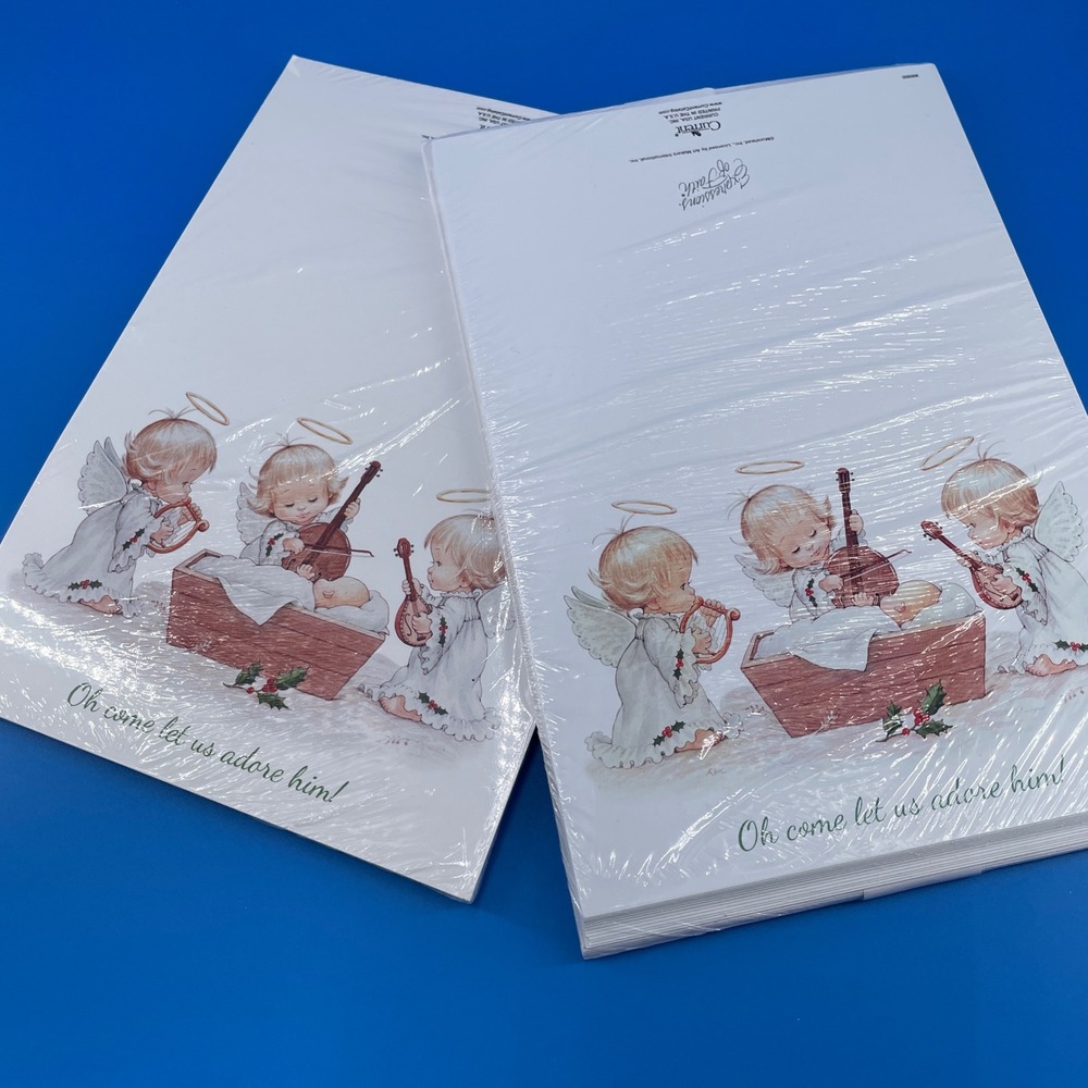 Current Holly Babes Christmas Cards Ruth Morehead VTG Angel Cherub Manger 36